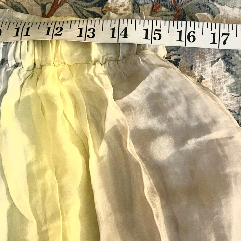 NWT,Belle France,Silk-Blend Skirt Boho Resort Flowing Elastic-Waist,Size L - Picture 6 of 7